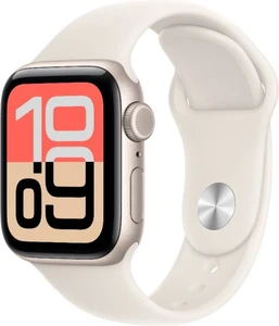 AppleWatch SE3 GPS + Cellular 40mm Starlight Aluminum Starlight Sport Band S/M יבואן רשמי - מקט MEP64ZR/A