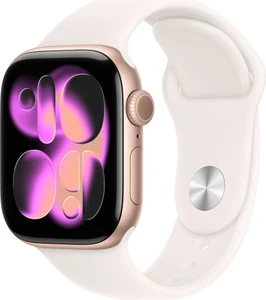 Apple Watch 42mm Series 11 GPS Rose Gold Aluminum Light Blush Sport Band S/M יבואן רשמי -  מקט MEU04ZR/A