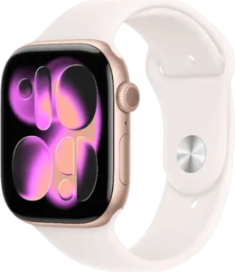 שעון חכם Watch 11 42MM GPS+Cell Rose Gold Aluminum Light Blush Band S/M מקט MF8E4ZR/A יבואן רשמי
