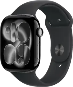 Apple Watch 11 42m GPS Jet Black Aluminum Black Band יבואן רשמי MEQT4ZR/A